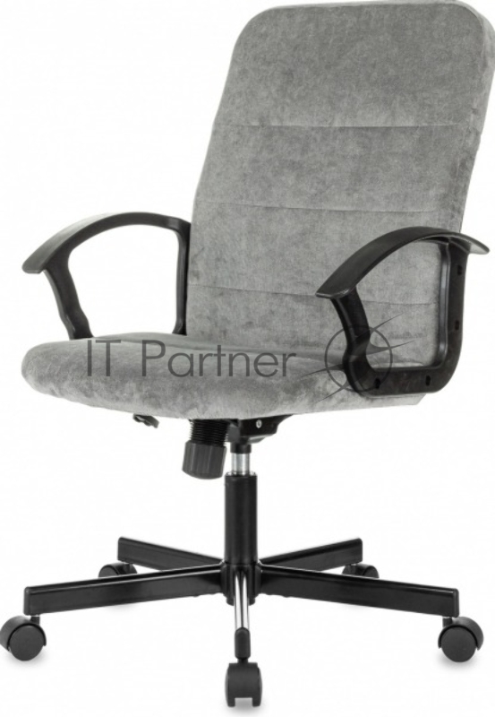 Кресло Бюрократ Triest Fabric серый Light-19 крестов. металл черный