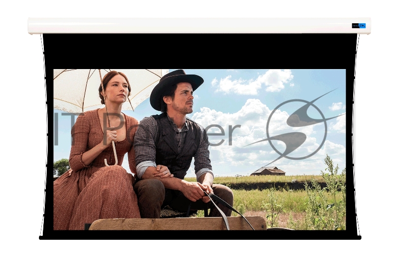 Экран для проектора SOK SCPSMT-360x200FG-ED30 163 16:9 настенно-потолочный, моторизованный с боковым натяжением, белый, ED30 см