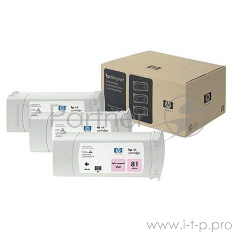 Картридж HP 81 (C5071A) светло-пурпурный (комплект 3шт.) для DJ 5000/5500 HP 81 3-pack 680-ml Light Magenta Dye Cartridges