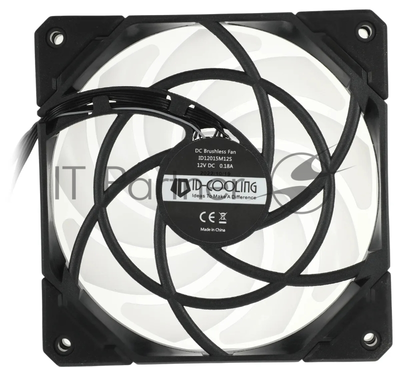 Вентилятор ID-Cooling NO-12015-XT_ARGB Black ARGB 120×120×15mm (13.8~31.2dB(A), 500±200~2000±10%RPM, 4Pin (PWM)/5V 3