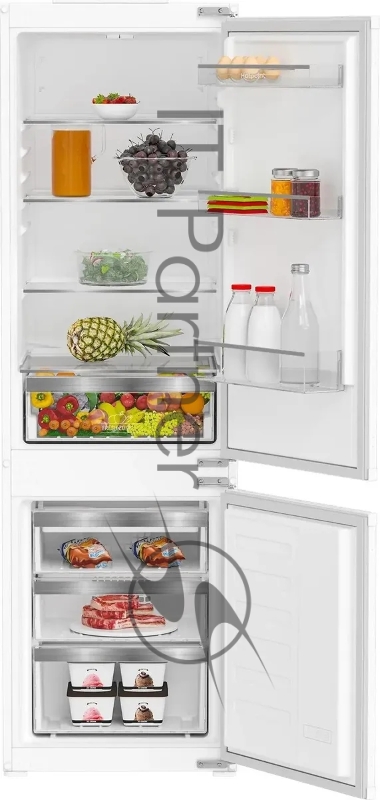 Встраиваемый холодильник Hotpoint HBH 18 белый двухкамерный 193/69л морозилка снизу
