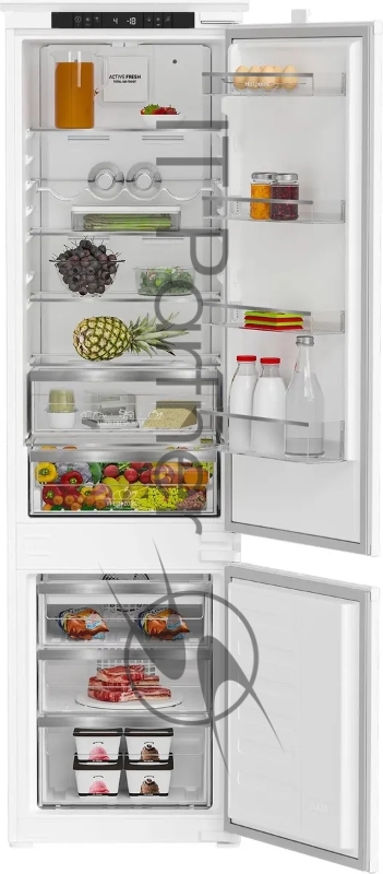 Встраиваемый холодильник Hotpoint HBT 20I белый двухкамерный 215/69л морозилка снизу