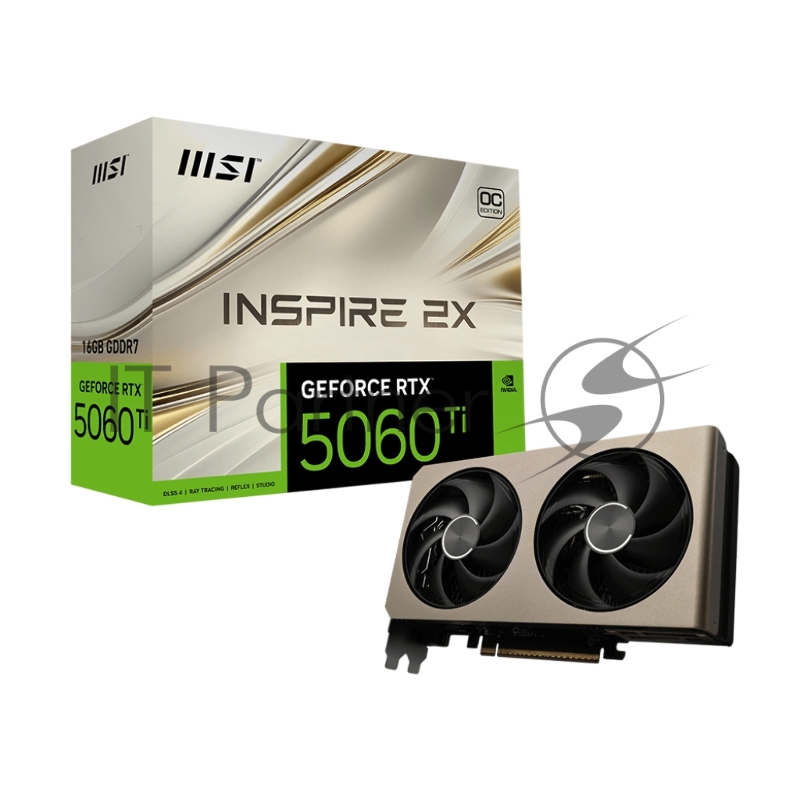 Видеокарта MSI RTX5060Ti INSPIRE 2X OC 16GB GDDR7 128bit 3xDP HDMI 2FAN RTL