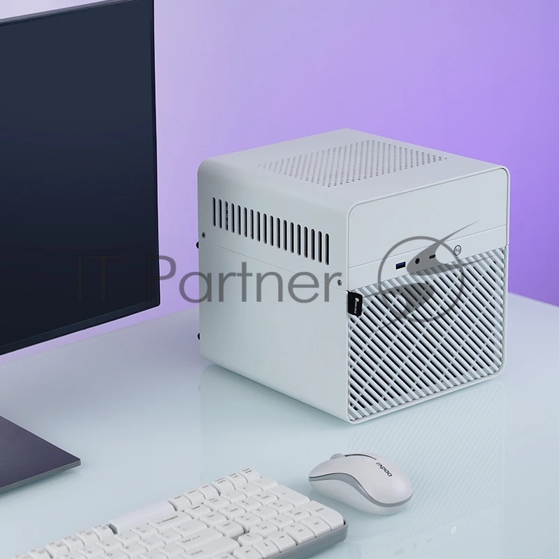 Корпус без блока питания Case JONSBO N2, Mini-Tower, 1x120mm, 1xUSB-A 3.0 + 1xUSB-C 3.2, SFX PSU Support, mITX White