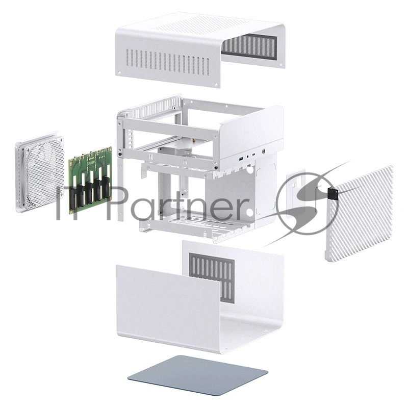 Корпус без блока питания Case JONSBO N2, Mini-Tower, 1x120mm, 1xUSB-A 3.0 + 1xUSB-C 3.2, SFX PSU Support, mITX White