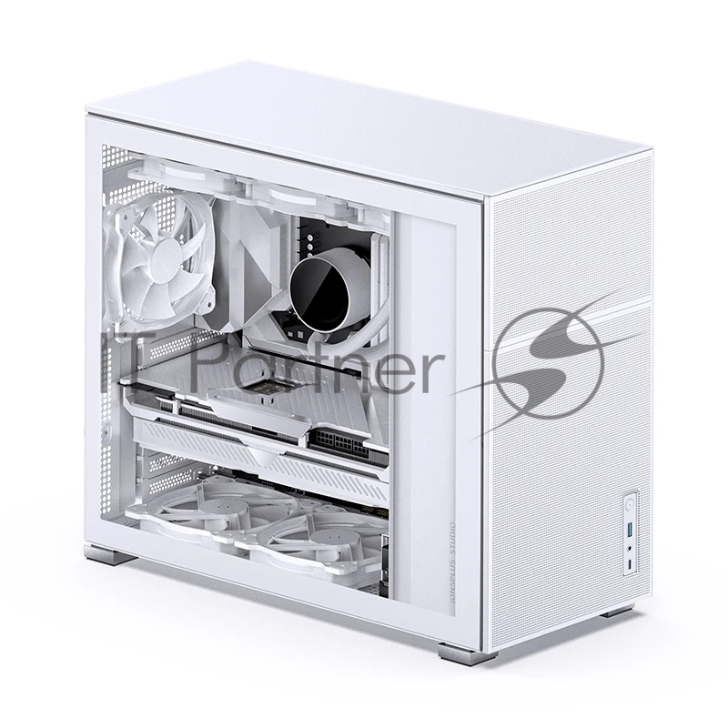 Корпус без блока питания Case JONSBO D41 MESH, Midi-Tower, TG, no fan, 1xUSB-A 3.2 + 1xUSB-C 3.2, ATX, mATX White