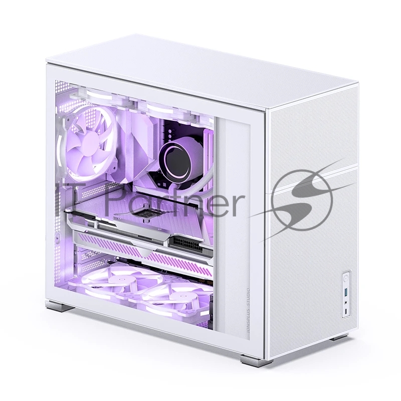 Корпус без блока питания Case JONSBO D41 MESH, Midi-Tower, TG, no fan, 1xUSB-A 3.2 + 1xUSB-C 3.2, ATX, mATX White