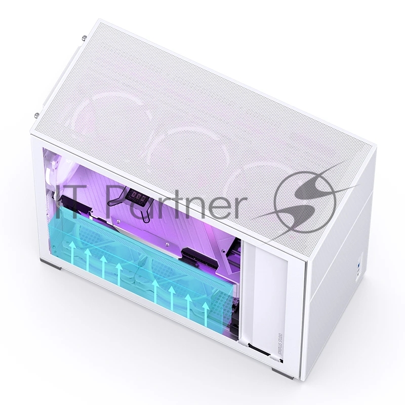 Корпус без блока питания Case JONSBO D41 MESH, Midi-Tower, TG, no fan, 1xUSB-A 3.2 + 1xUSB-C 3.2, ATX, mATX White