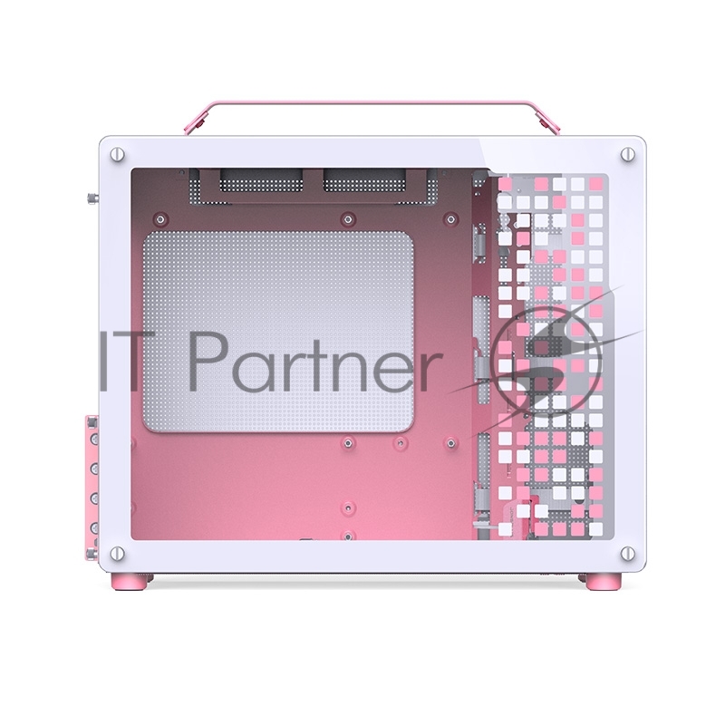 Корпус без блока питания Case JONSBO Z20, Mini-Tower, TG, no fan, 1xUSB-A 3.2 + 1xUSB-C 3.2, mATX, mITX Pink/White