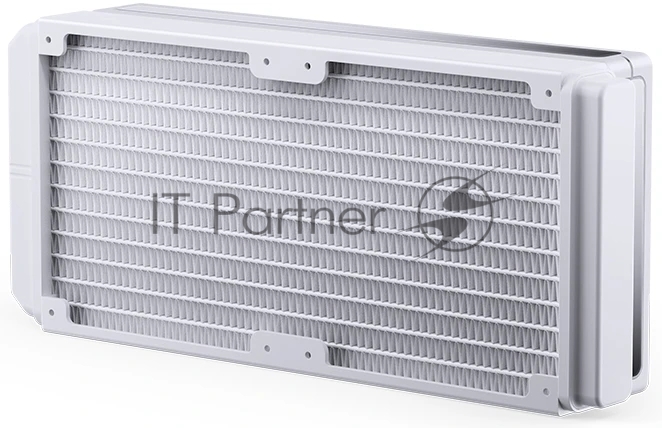 Система жидкостного охлаждения/ Water Cooling System JONSBO TH-240 White (260W, 240mm, LED temp., White, ARGB/ Fans: 2x120mm, 62.4CFM, 37.3dBA, 2400RPM/ Pump height 72mm, 30dBA, 2400RPM, Rad thickness 27mm/ S: 1851, 1700, 1200, 115X, AM5, AM4)