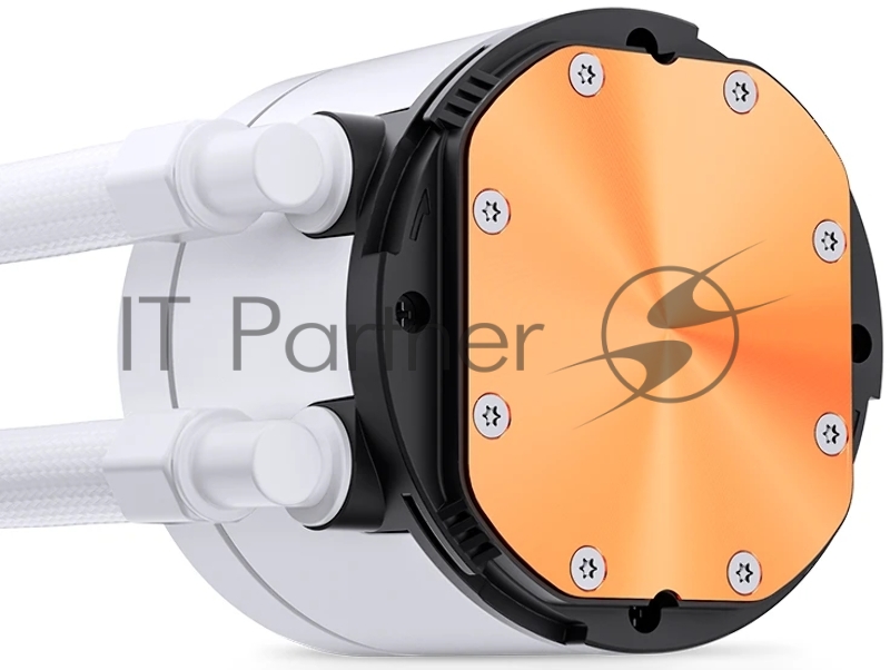 Система жидкостного охлаждения/ Water Cooling System JONSBO TH-240 White (260W, 240mm, LED temp., White, ARGB/ Fans: 2x120mm, 62.4CFM, 37.3dBA, 2400RPM/ Pump height 72mm, 30dBA, 2400RPM, Rad thickness 27mm/ S: 1851, 1700, 1200, 115X, AM5, AM4)