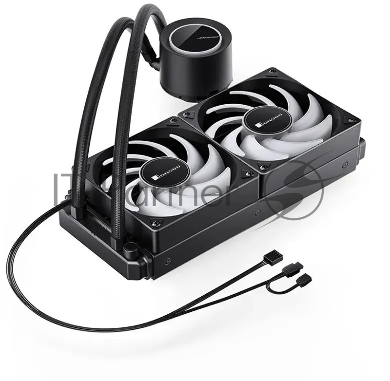 Система жидкостного охлаждения/ Water Cooling System JONSBO TG-240 Black (260W, 240mm, Black, ARGB/ Fans: 2x120mm, 66.19CFM, 35.4dBA, 1800RPM/ Pump height 72mm, 30dBA, 2400RPM, Rad thickness 27mm/ S: 1700, 1200, 115X, AM5, AM4)