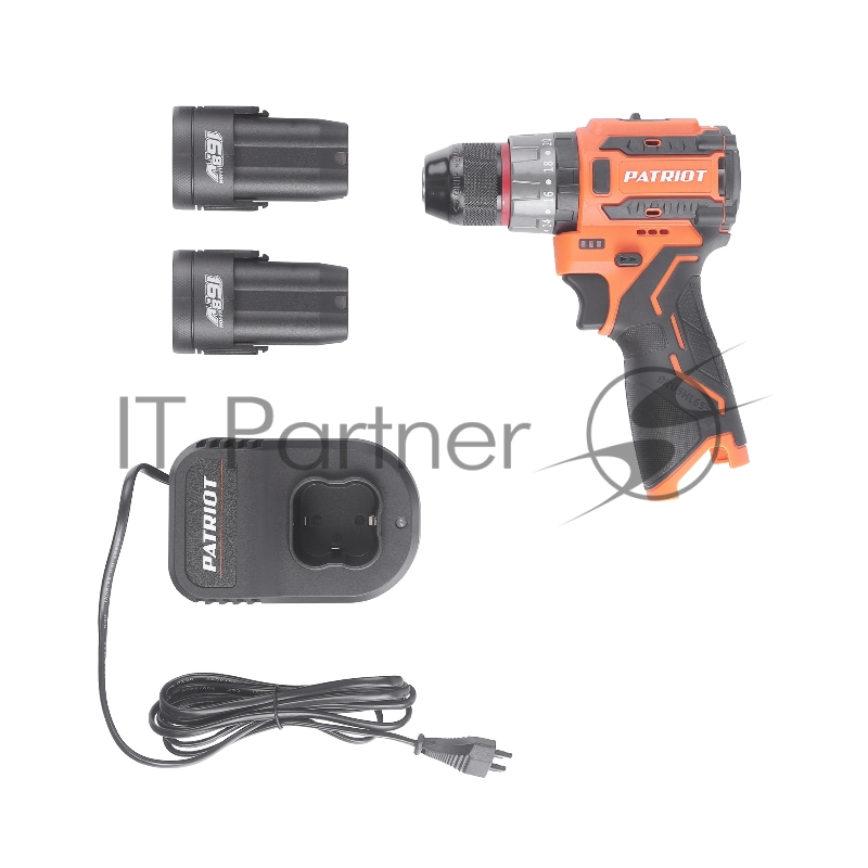 Дрель-шуруповерт аккумуляторная PATRIOT BR 467h BL, 2 АКБ Li-Ion, 16.8 В, 2,0 Ач, 70Нм, удар, 2 скорости, кейс, БЕСЩЕТОЧНЫЙ ЭД