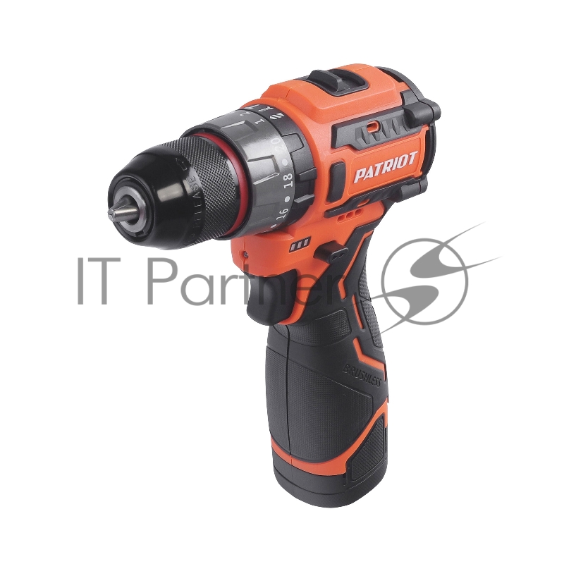 Дрель-шуруповерт аккумуляторная PATRIOT BR 467h BL, 2 АКБ Li-Ion, 16.8 В, 2,0 Ач, 70Нм, удар, 2 скорости, кейс, БЕСЩЕТОЧНЫЙ ЭД