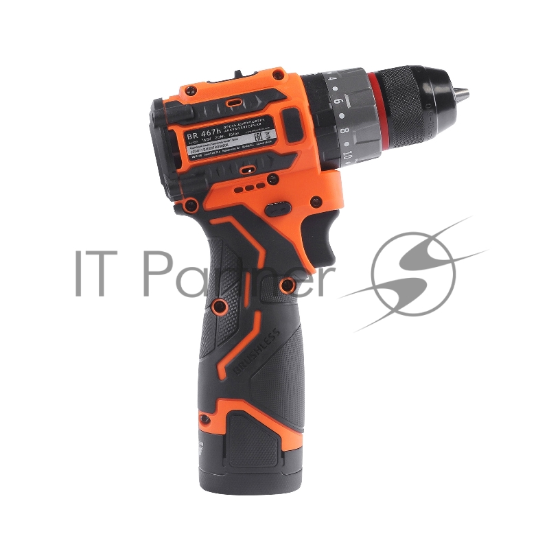 Дрель-шуруповерт аккумуляторная PATRIOT BR 467h BL, 2 АКБ Li-Ion, 16.8 В, 2,0 Ач, 70Нм, удар, 2 скорости, кейс, БЕСЩЕТОЧНЫЙ ЭД