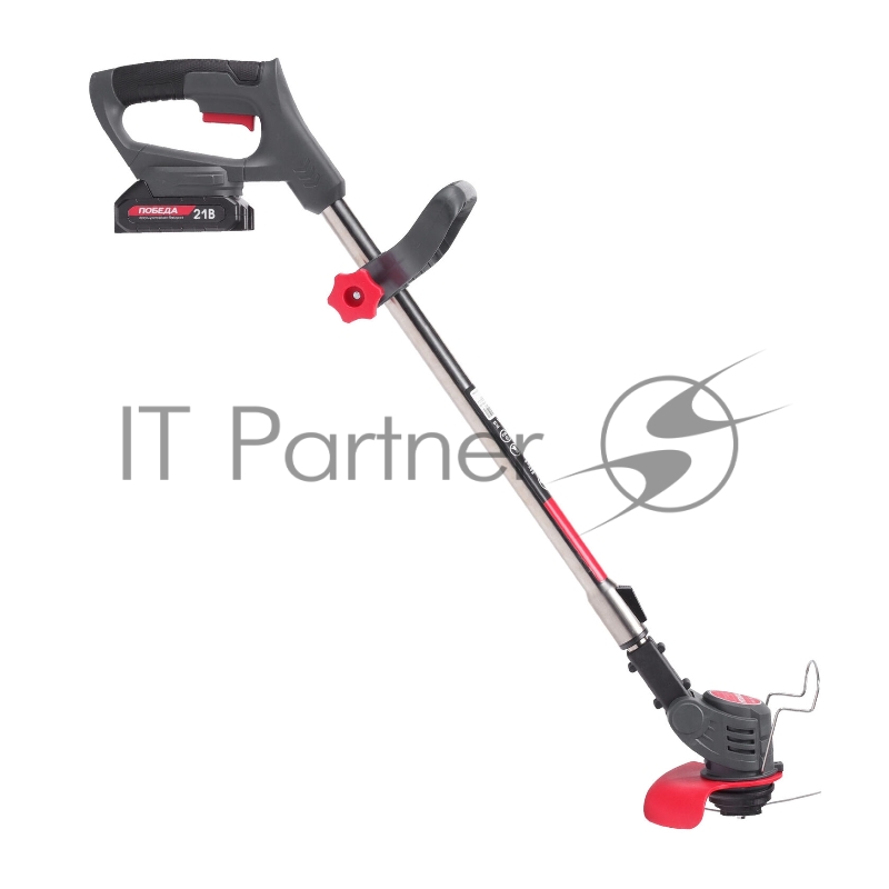 Триммер аккумуляторный Победа ТА 201 акб 21В 1,5Ач, 145мм ширина кошения, катушка и 2Т ножи