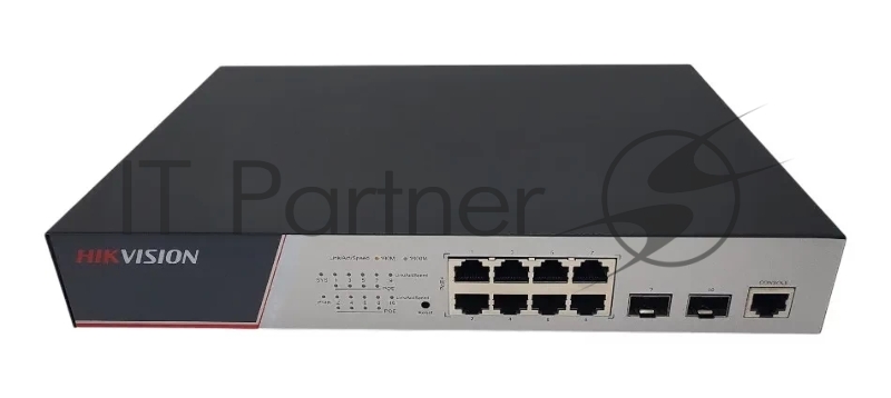 Коммутатор Hikvision DS-3E2510P(B) Hikvision - L2, Управляемый, 8 RJ45 1000M PoE 2 1000M SFP порта 802.3af/a