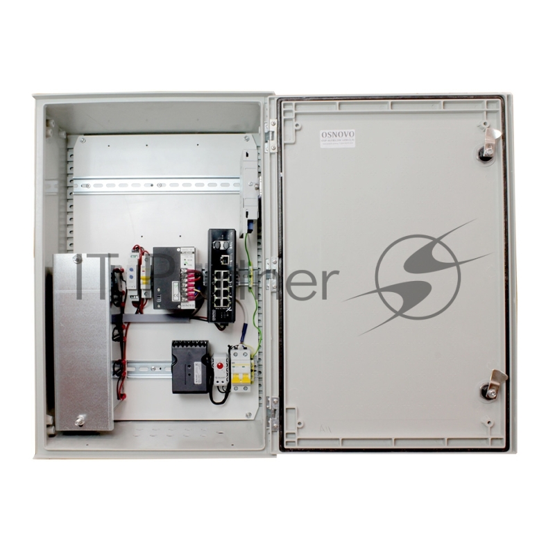 Уличный коммутатор OSNOVO OSP-46TB1(SW-60812/I) - с термостабилизацией и резервным питанием на базе уличной станции OSNOVO OSP-46TB1. Порты: 6xFE (10/100Base-T) с PoE (30W) + 2xFE (10/100Base-T) с PoE (60W) + 1xGE(10/100/1000Base-T) + 2xGE SFP(1000Ba