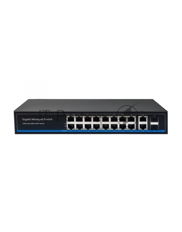 Управляемый L2 Коммутатор PoE NST NS-SW-16G4G-PL - Gigabit Ethernet. Порты: 16 x GE (10/100/1000 Base-T) с поддержкой PoE (IEEE 802.3af/at), 2 x GE (10/100/1000 Base-T) Uplink, 2 x GE SFP Uplink. Мощность PoE на порт - до 30W. Суммарная мощность PoE