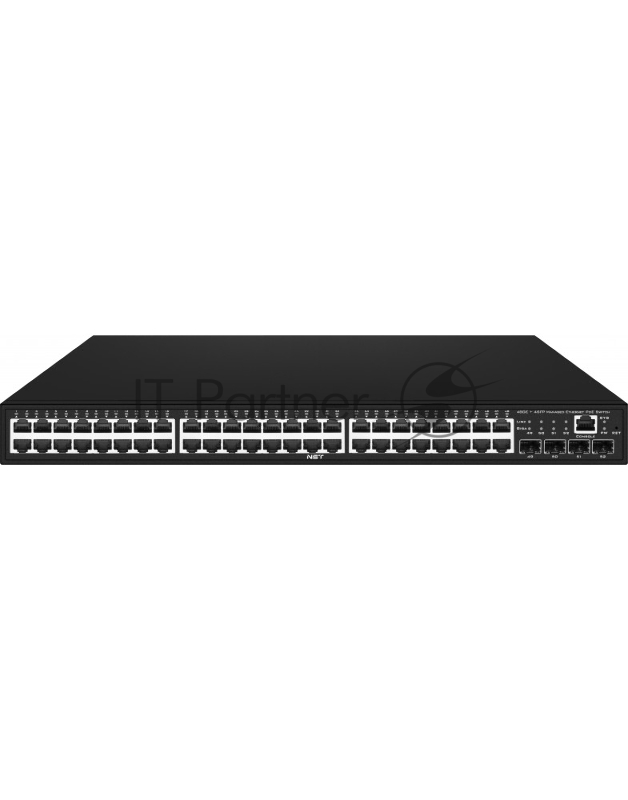 Управляемый L2 Коммутатор PoE NST NS-SW-48G4G-PL - Gigabit Ethernet. Порты: 48 x GE (10/100/1000 Base-T) с поддержкой PoE (IEEE 802.3af/at), 4 x GE Uplink. Мощность PoE на порт - до 30W. Суммарная мощность PoE до 800W.