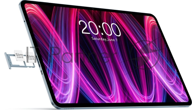 Планшет Teclast T60Plus MT6769 (2.0) 8C RAM6Gb ROM128Gb 11.97 IPS 2000x1200 4G 2Sim Android 14 серый 13Mpix 5Mpix BT WiFi microSD 1Tb 8000mAh