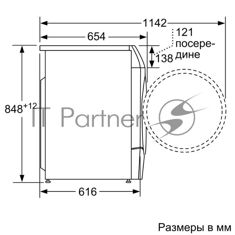 Стирально-сушильная машина Bosch WNC254A0ME Serie 8, максимальная загрузка: 10/6 кг, 1400 об/мин,848x598x622 мм.,i-DOS, Класс энергопотребления A, EcoSilence Drive,VarioDrum барабан, многофункциональный LED дисплей,AquaStop,панель управления на англи