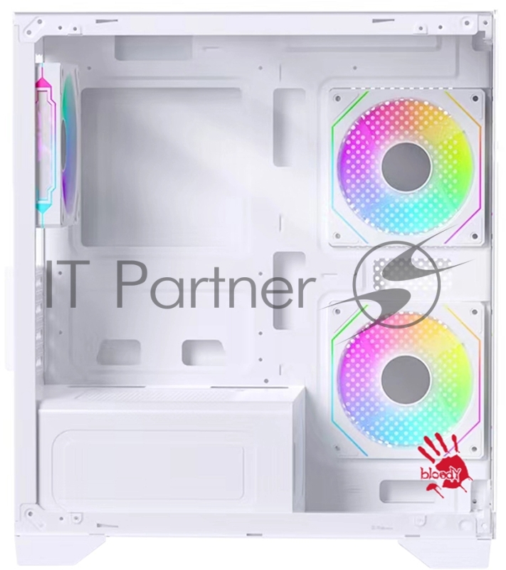 Корпус Bloody BD-CC103F белый без БП mATX 7x120mm 1xUSB2.0 1xUSB3.0 audio bott PSU