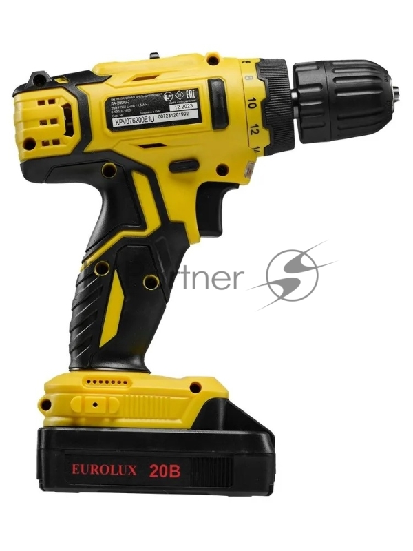 Дрель-шуруповерт аккумуляторная Eurolux ДА-20DU-2