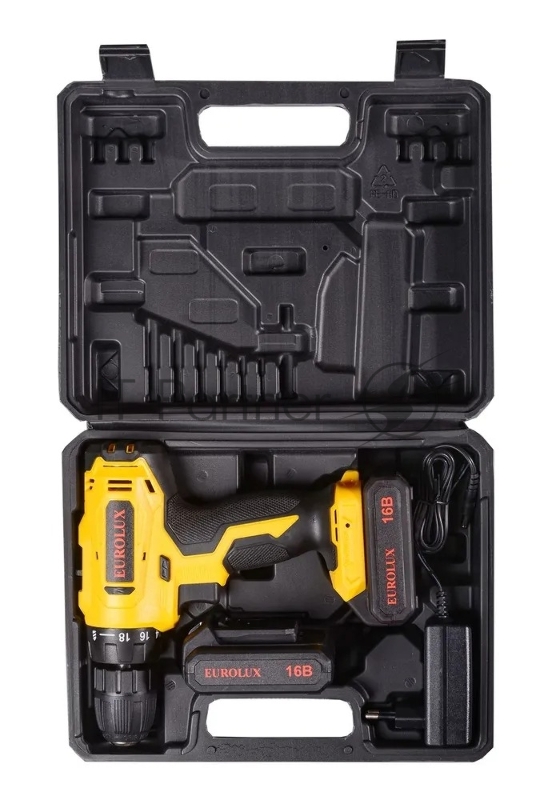 Дрель-шуруповерт аккумуляторная Eurolux ДА-16DU-2