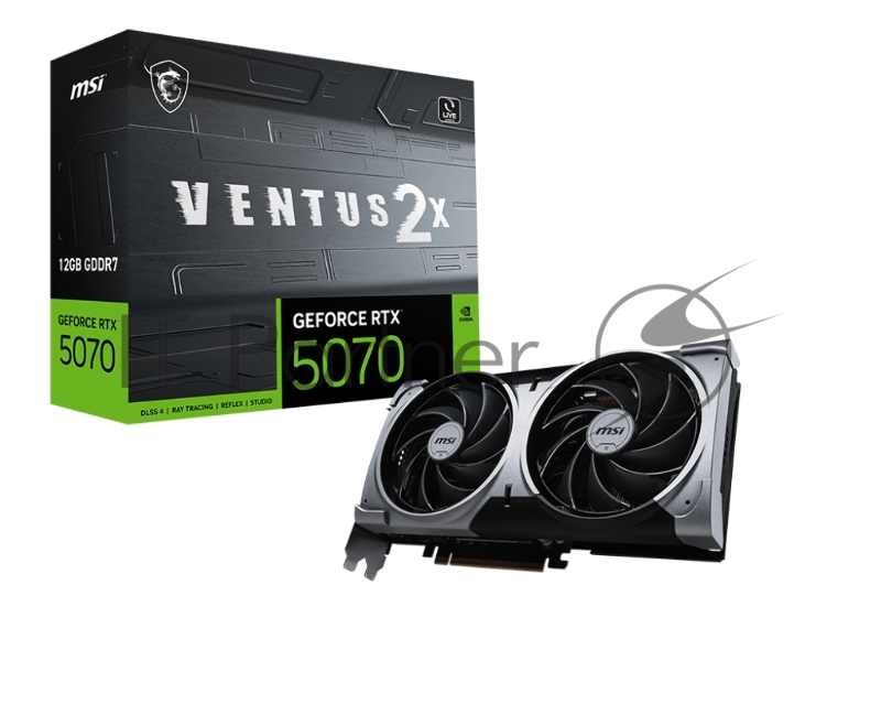 Видеокарта MSI RTX 5070 12G VENTUS 2X RTX 5070 12Gb 192bit GDDR7 HDMIx1 DPx3 HDCP Ret