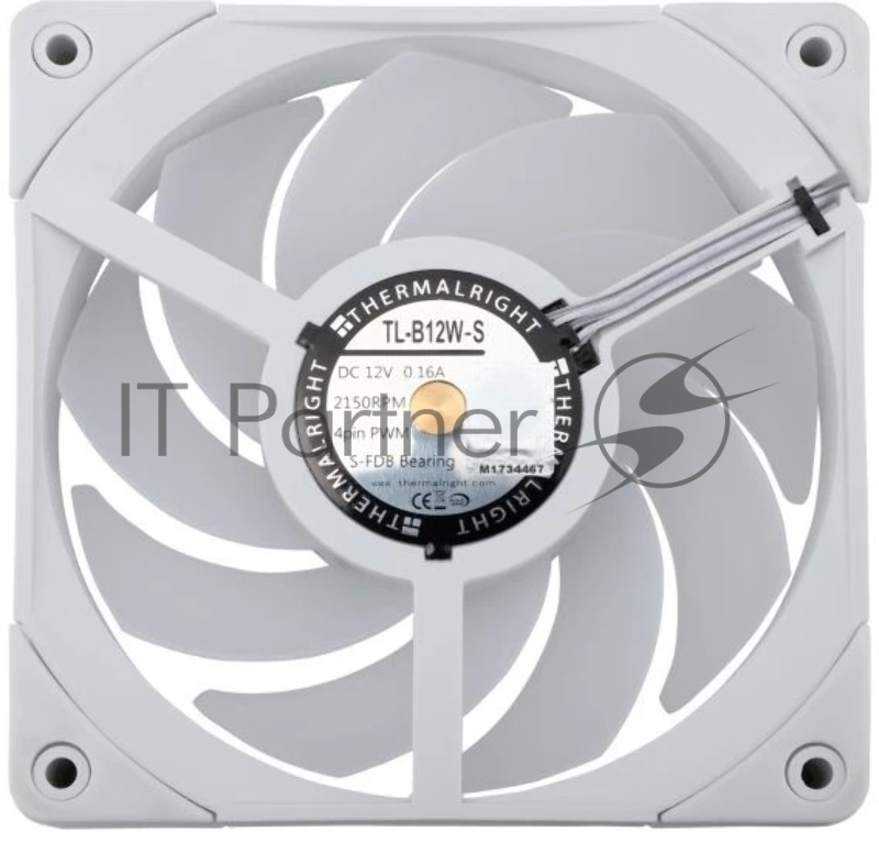 Вентилятор для корпуса Thermalright TL-B12W-S ARGB 120х120x25.6 белый 4-pin 28.1дБ Ret