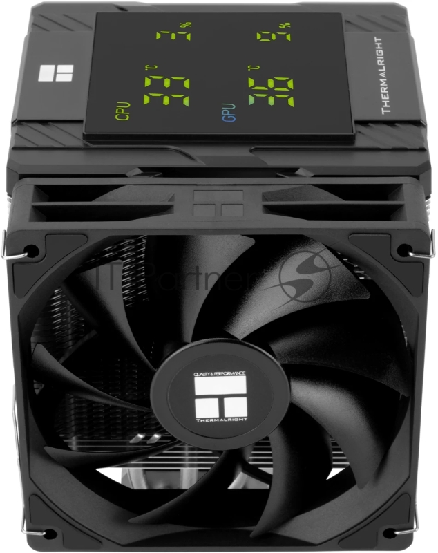 Устройство охлаждения(кулер) Thermalright Peerless Assassin 120 Digital Soc-AM5/AM4/1200/1700/1851 черный 4-pin 25.6dB Al+Cu LCD Ret (PA120-DIGITAL-BL)