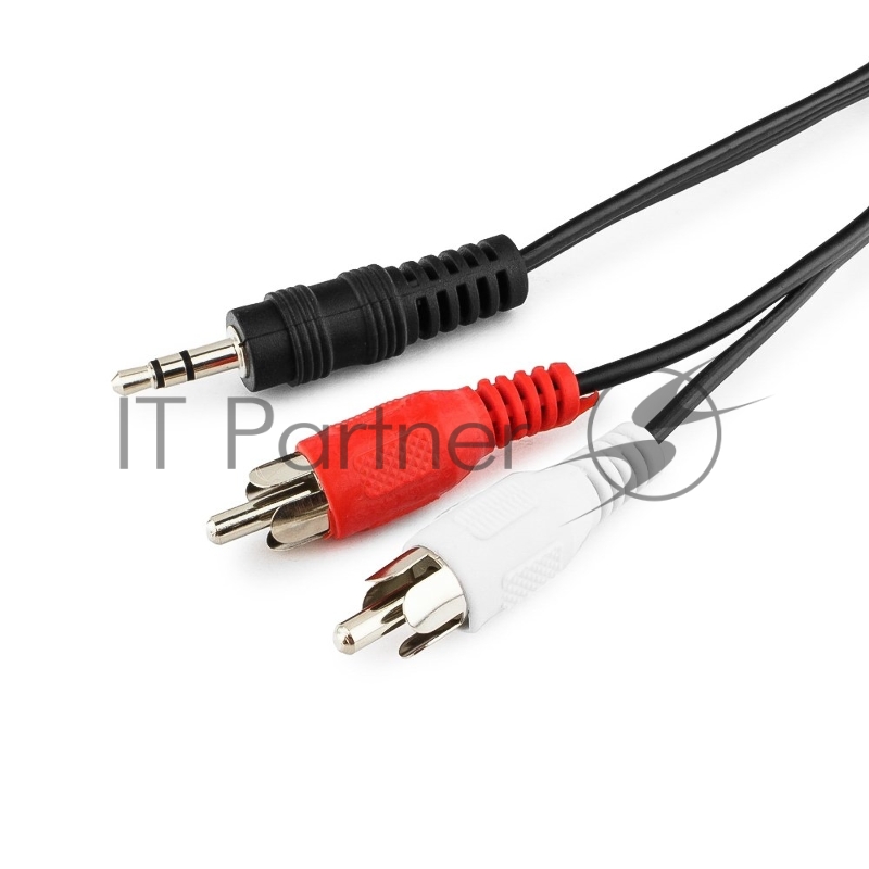 Кабель аудио Cablexpert CCA-458-15M-N, Jack 3.5(M)/2xRCA, 15м, черный, пакет