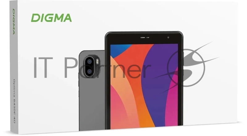 Планшет Digma Optima 8430E 4G T606 (1.6) RAM4Gb ROM64Gb 8 IPS 1280x800 4G 1Sim Android 14 серый 5Mpix 2Mpix BT WiFi microSD 128Gb 4000mAh