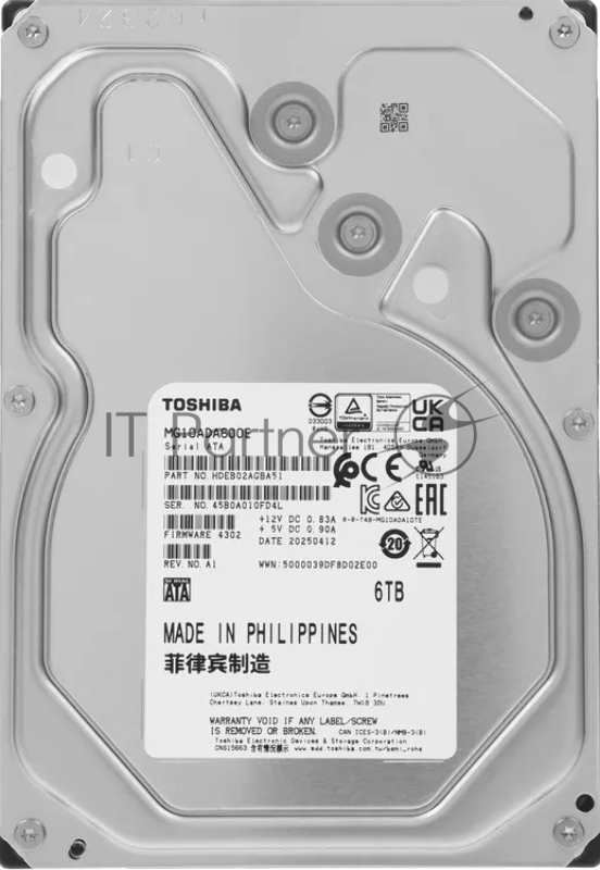 Жесткий диск Toshiba SATA-III 6TB MG10ADA600E Server Enterprise Capacity 512E (7200rpm) 512Mb 3.5