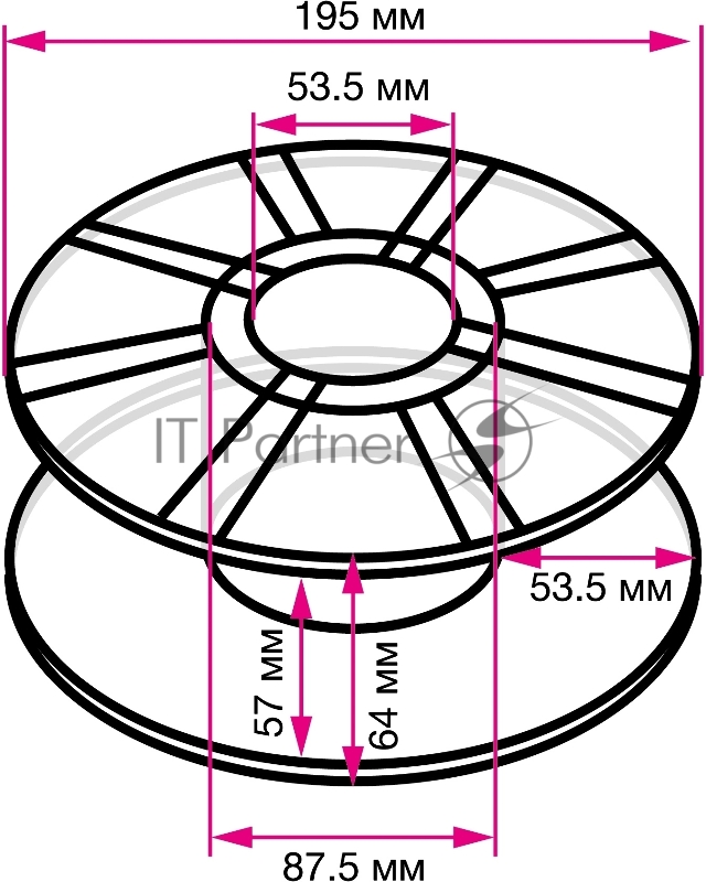 Пластик для принтера 3D Cactus CS-3D-PLA-1KG-S-BL PLA SILK d1.75мм 1кг L326м 1цв.