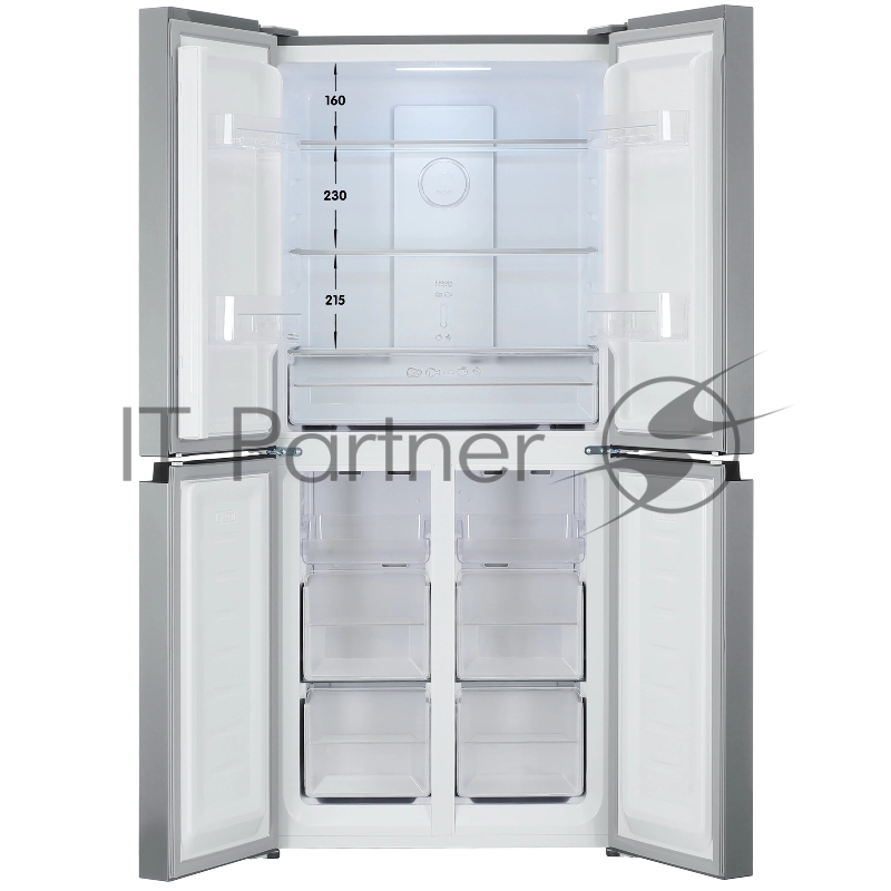 Холодильник HARPER RH6966BI black glass