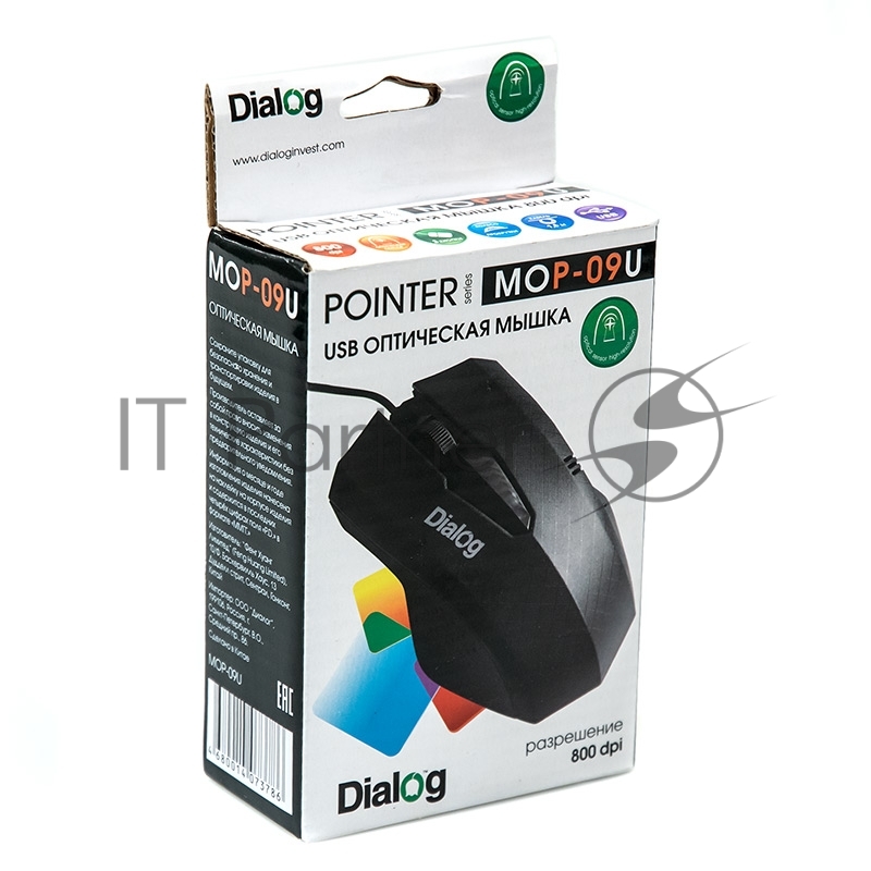 Проводная оптическая мышь Dialog Pointer MOP-09U
