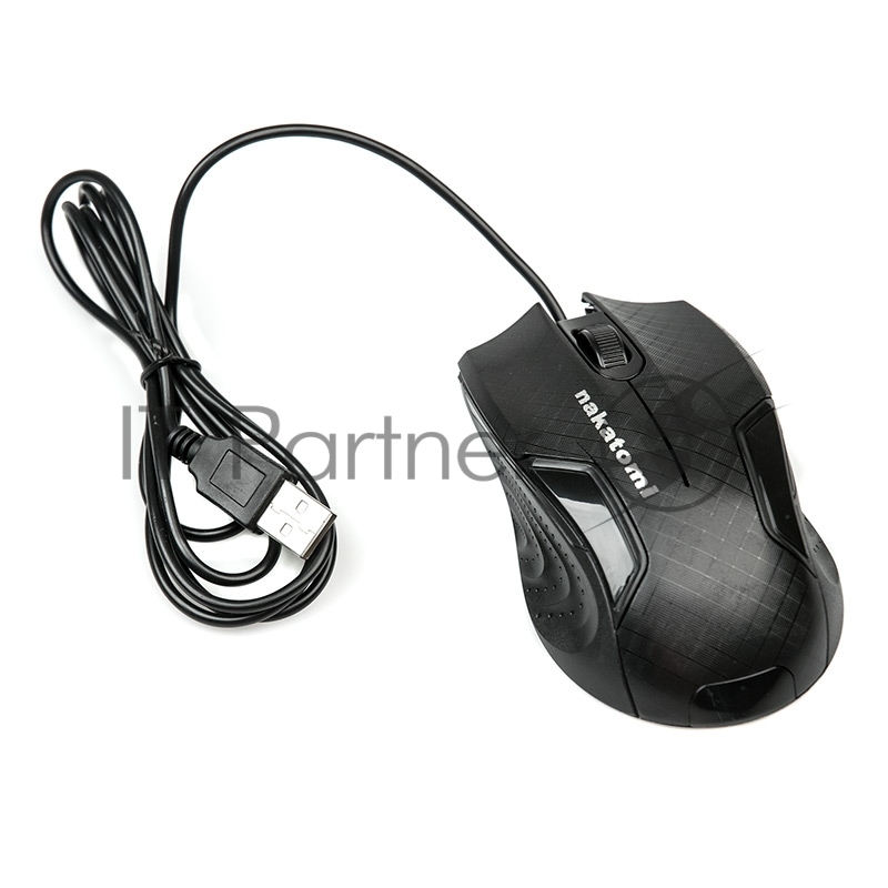 Проводная оптическая мышь Nakatomi MON-06U черный