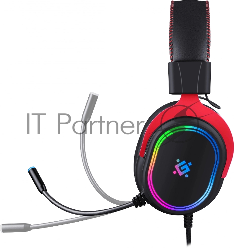 Гарнитура игровая DEFENDER (64584) Vapor черный, 7.1, RGB, провод 2.2 м