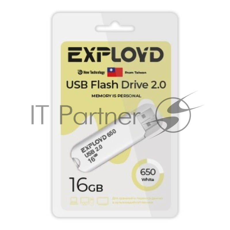 Флэш-накопитель EXPLOYD EX-16GB-650-White