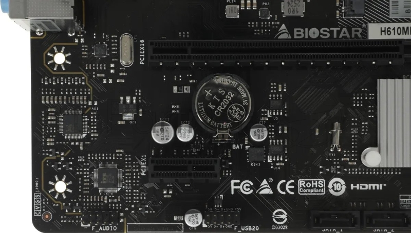 Материнская плата Biostar H610MHC 2.0 Soc-1700 Intel H610 2xDDR4 mATX AC`97 8ch(7.1) GbLAN RAID+VGA+HDMI