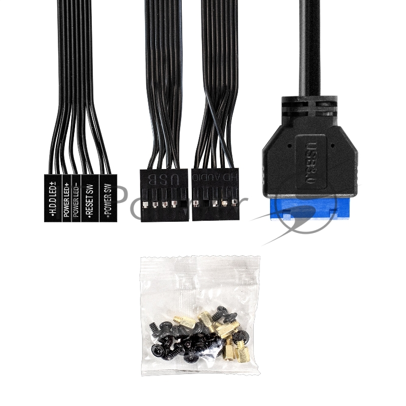 Корпус Minitower ExeGate BAA-403U2-UNS500 (mATX, БП UNS500 с вент. 12см, 1*USB+2*USB3.0, HD Audio, черный)