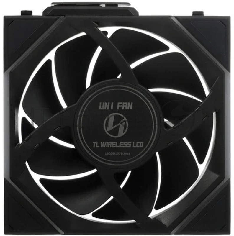 Вентилятор для корпуса Lian-Li Uni Fan TL Wireless LCD 120 LCD ARGB 120х124.5x28 черный 4-pin 27дБ (G99.12TLLCD1W1B.R0) Ret