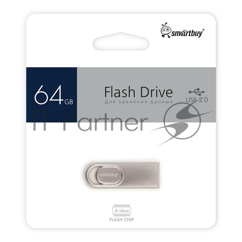 Флеш накопитель Smartbuy (SB64GBM3) 064GB UFD 2.0 M3 Metal стальной