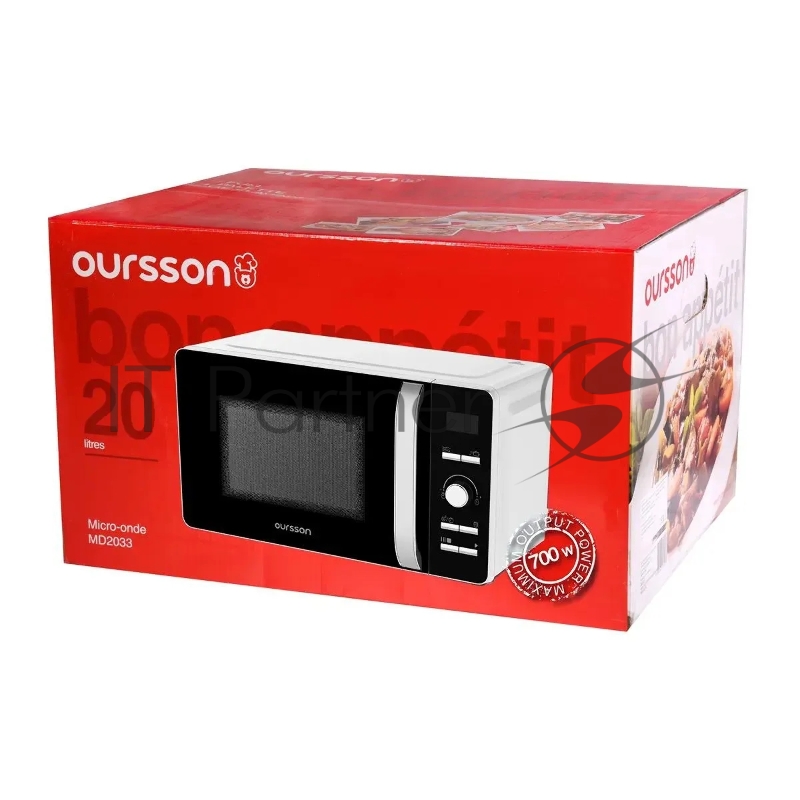 Микроволновая печь Oursson MD2033/WH 20л. 700Вт белый/черный