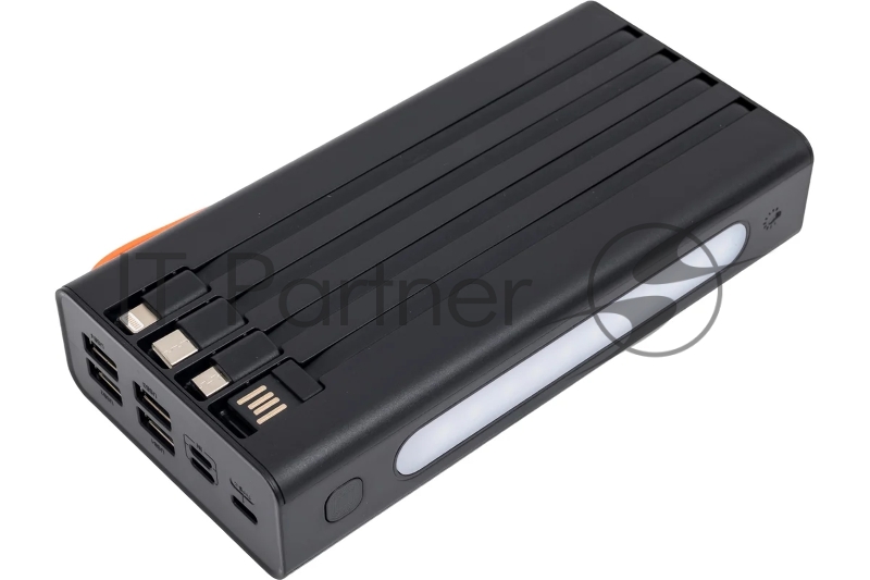 Мобильный аккумулятор More choice (4620202550576) PB22-30 с кабелем 2USB 2.1A - 30000mAh черный