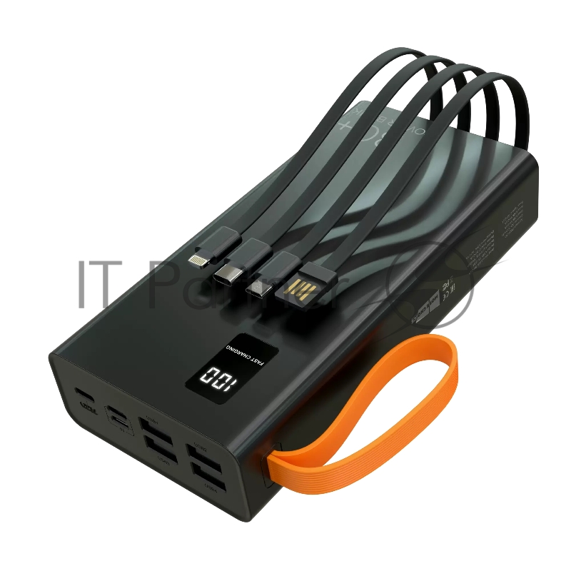 Мобильный аккумулятор More choice (4620202550576) PB22-30 с кабелем 2USB 2.1A - 30000mAh черный