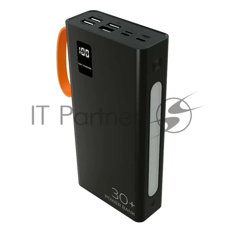 Мобильный аккумулятор More choice (4620202550576) PB22-30 с кабелем 2USB 2.1A - 30000mAh черный