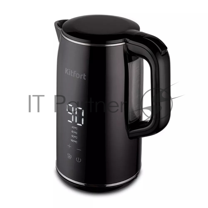 Чайник электрический Kitfort КТ-6131 1.7л. 2200Вт черный корпус: металл/пластик